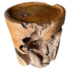 Tavolino scultoreo in stile vassoio in Wood Wood di Andrianna Shamaris