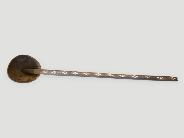 Andrianna Shamaris Large Wood and Coconut Shell Antique Ladle For Sale ...