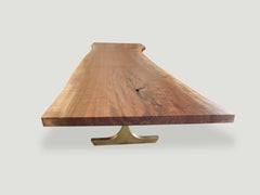 Andrianna Shamaris Live Edge Dining Table with Bronze Base