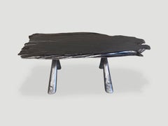 Andrianna Shamaris Live Edge Ebonized Coffee Table