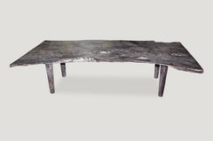 Andrianna Shamaris Live Edge Single Slab Teak Wood Coffee Table or Bench