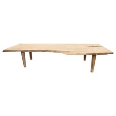 Andrianna Shamaris Live Edge Teak Wood Coffee Table or Bench