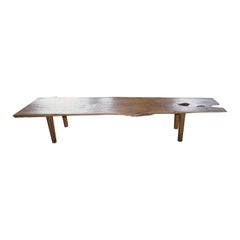 Andrianna Shamaris Live Edge Teak Wood Coffee Table or Bench