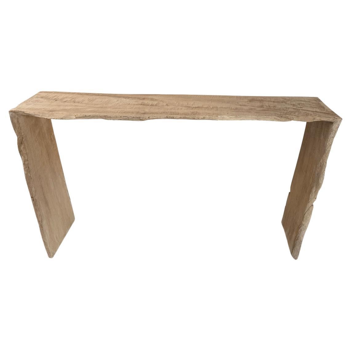 Andrianna Shamaris Live Edge Teakholz Konsolentisch oder Bar Tisch im Angebot