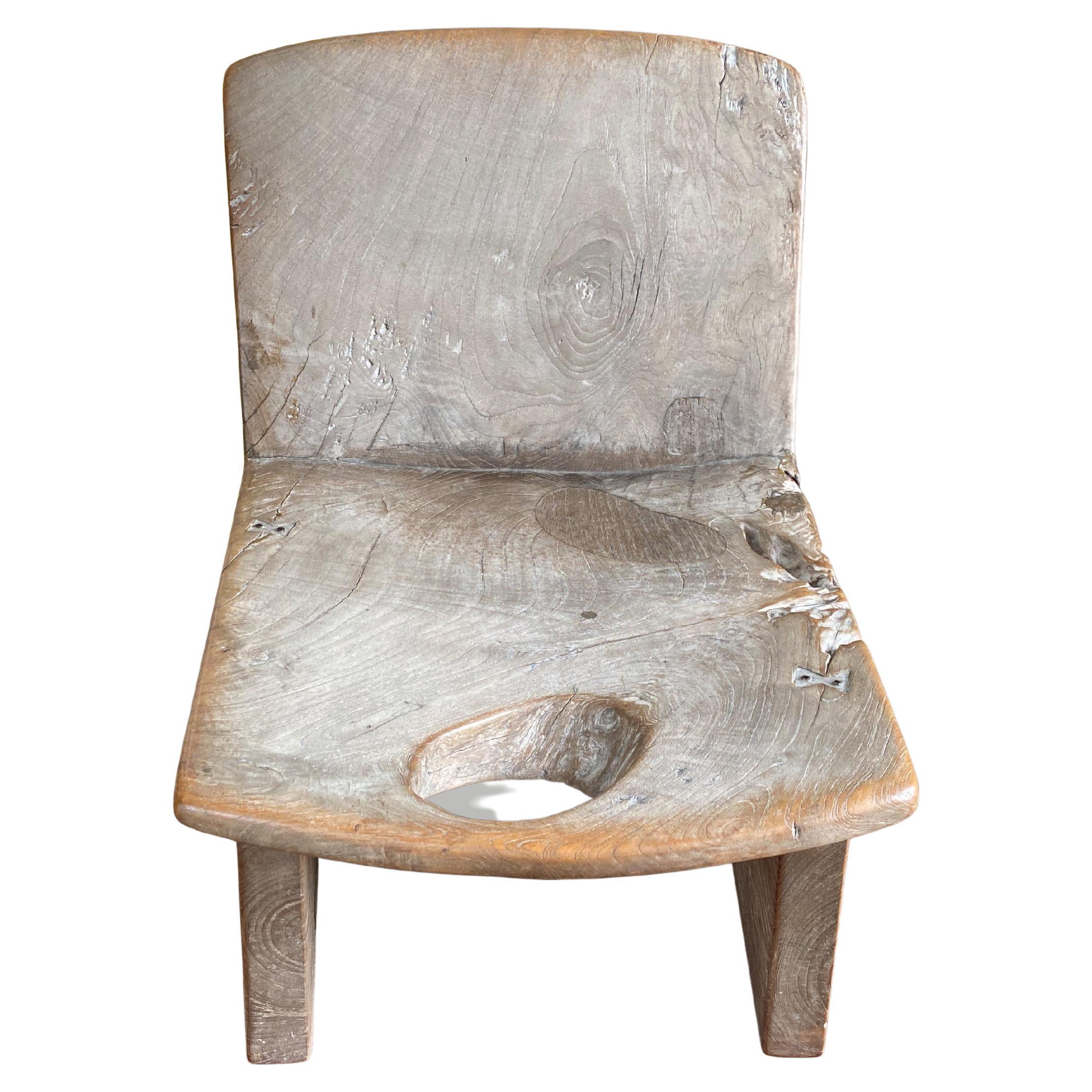 Andrianna Shamaris Low Antique Chair or Side Table For Sale