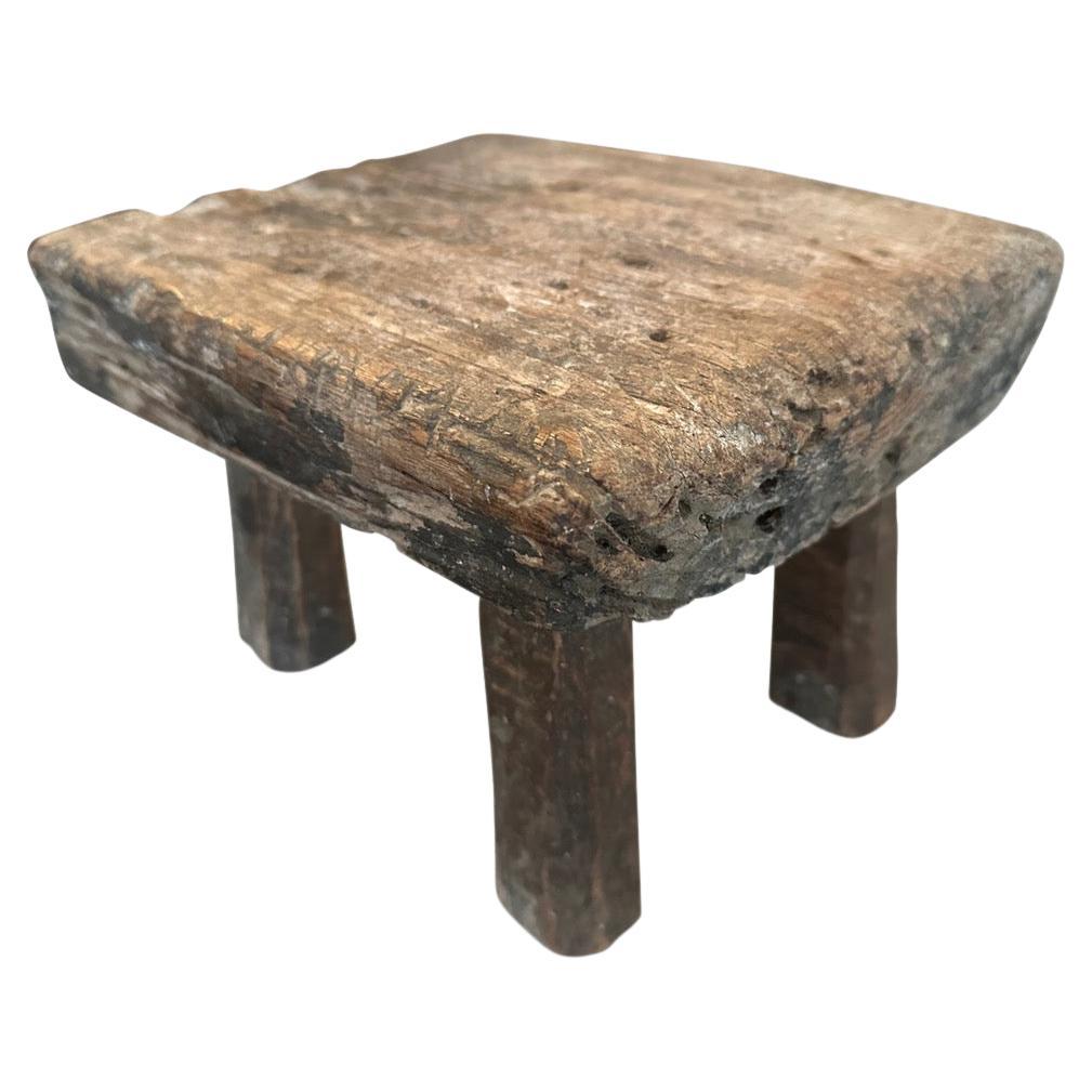 Andrianna Shamaris Low Antique Stool or Side Table 