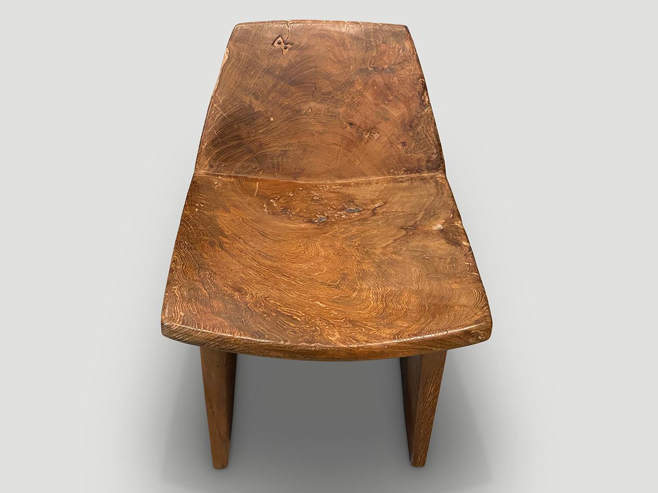 Organic Modern Andrianna Shamaris Low Wabi Sabi Chair or Side Table For Sale