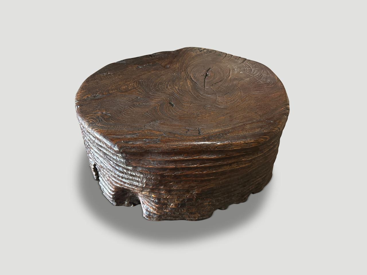 Early 20th Century Andrianna Shamaris Magnificent Century Old Teak Wood Coffee Table For Sale