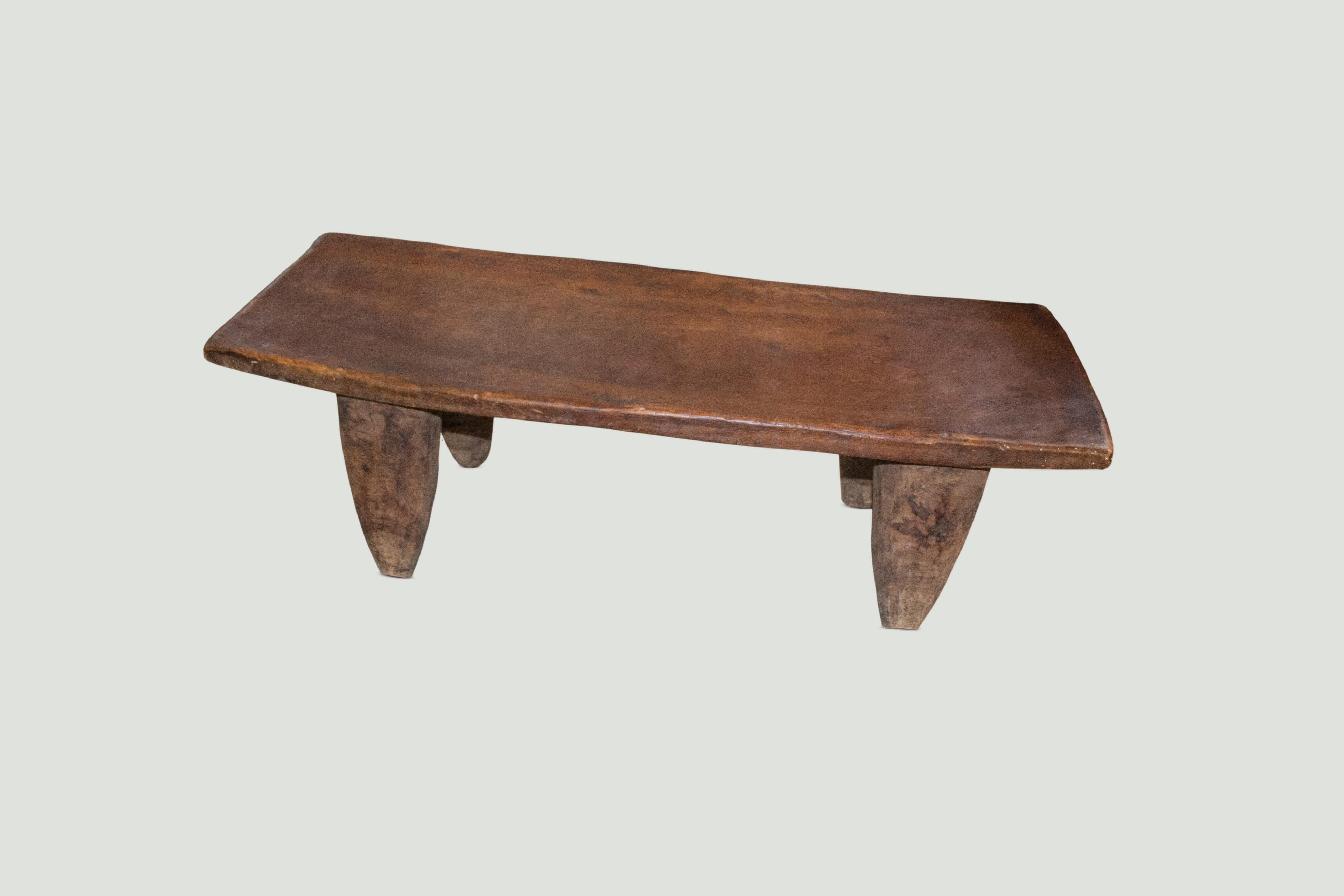 Mahogany Wood African Bench or Coffee Table In Excellent Condition In New York, NY