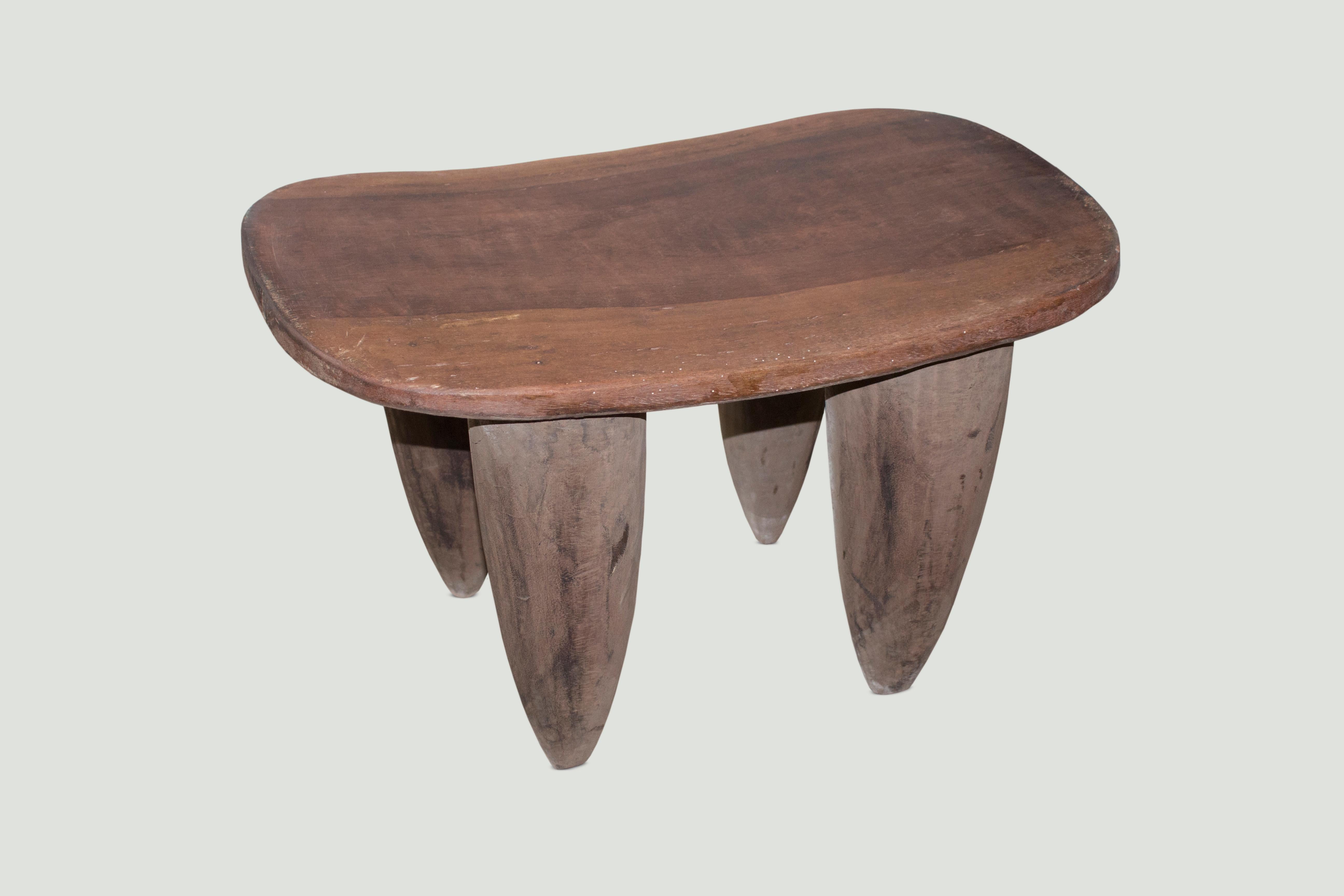 Antique side table or stool carved from a single piece of mahogany wood.

This side table or stool was sourced in the spirit of wabi-sabi, a Japanese philosophy that beauty can be found in imperfection and impermanence. It’s a beauty of things