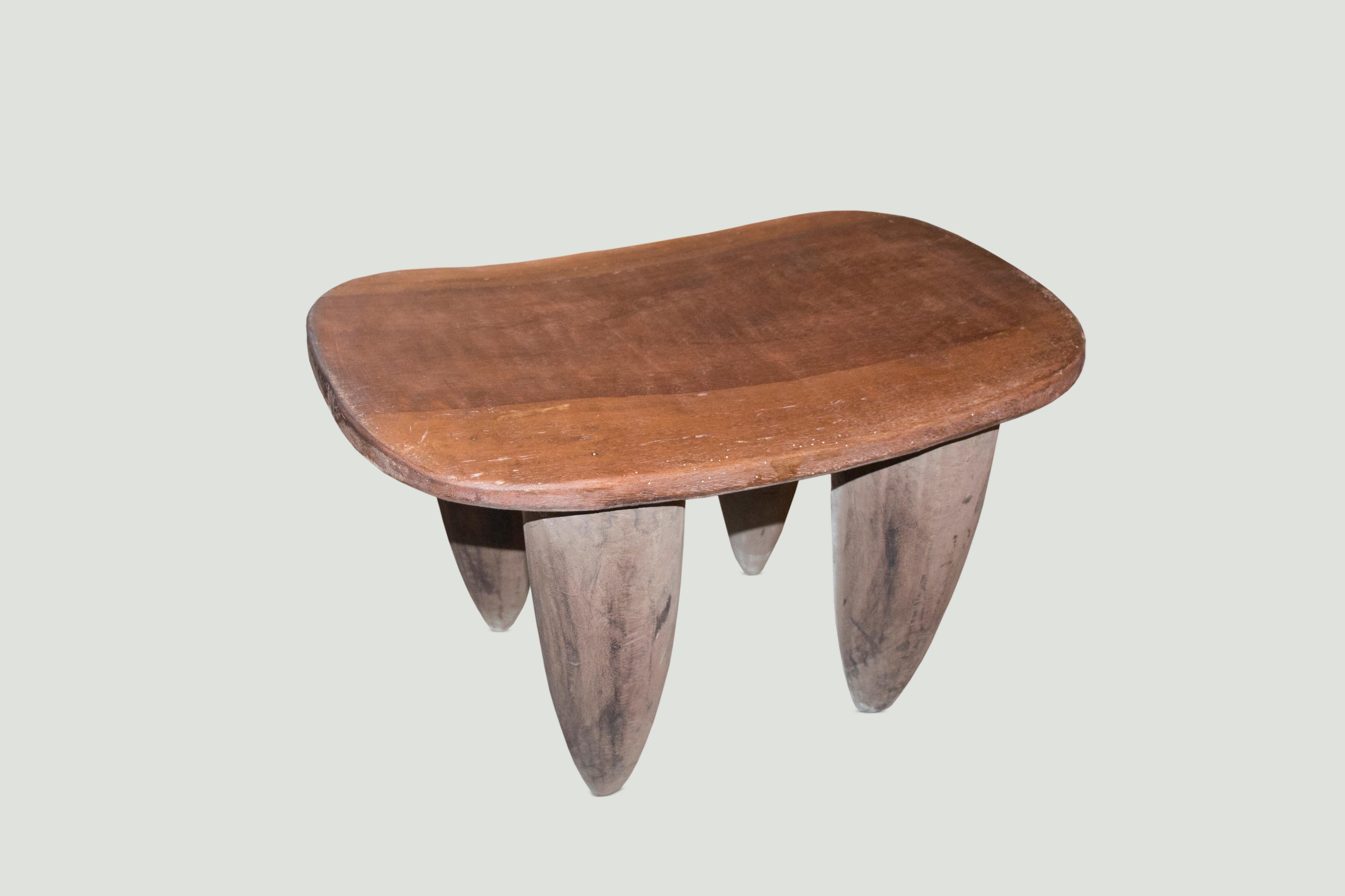 Mahogany Wood African Side Table or Stool In Excellent Condition In New York, NY
