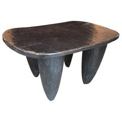 Andrianna Shamaris Mahogany Wood African Side Table or Stool