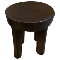 Andrianna Shamaris Mahogany Wood African Side Table or Stool