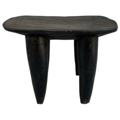 Andrianna Shamaris Mahogany Wood African Side Table, Stool or Bench