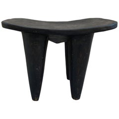 Andrianna Shamaris Mahogany Wood African Side Table, Stool or Bench