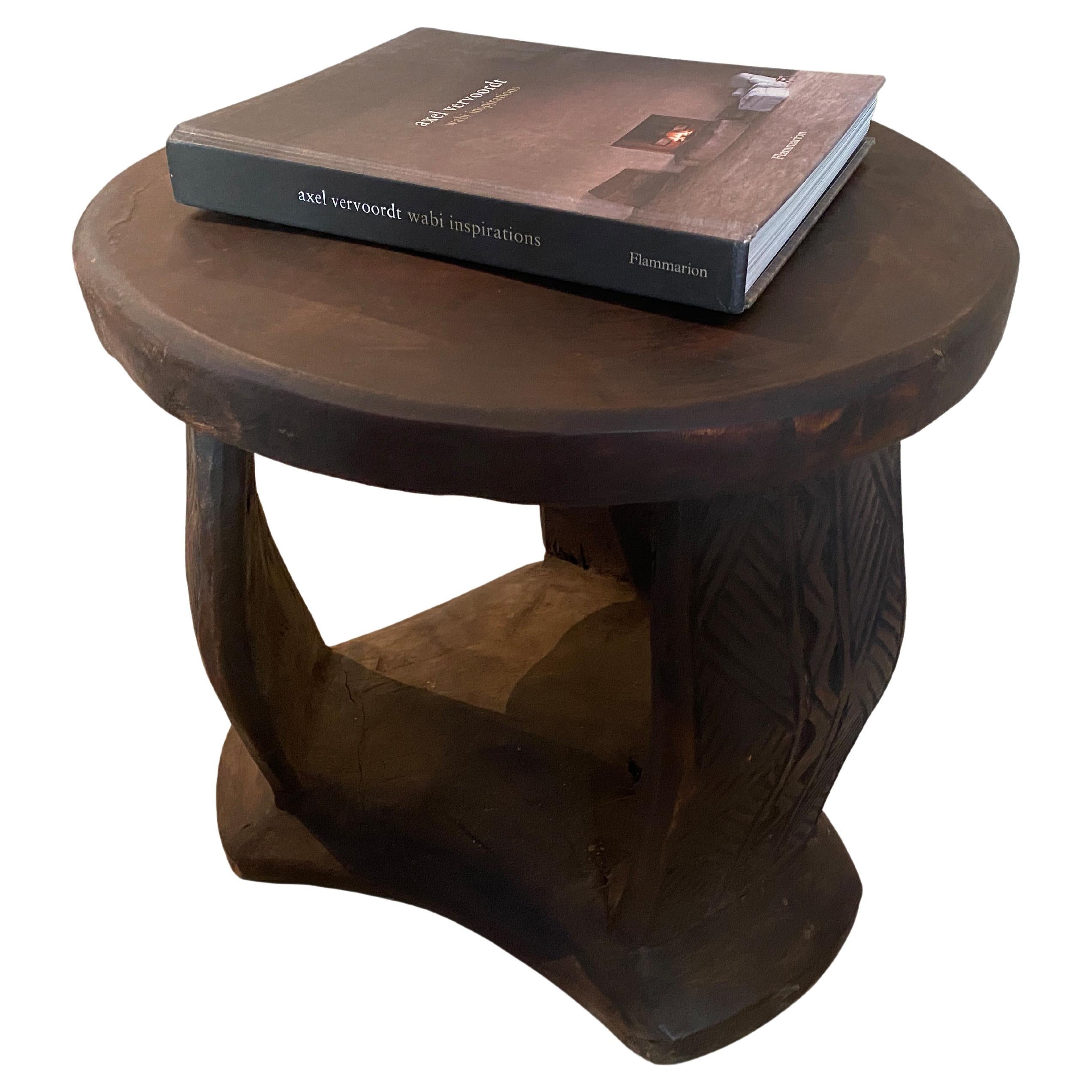 African Bamileke Carved Wood Table or Stool at 1stDibs