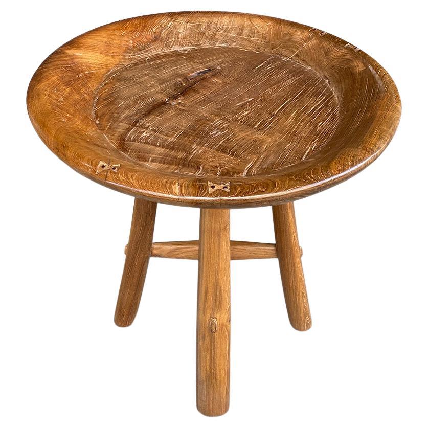 Andrianna Shamaris Midcentury Couture Antique Side Table For Sale