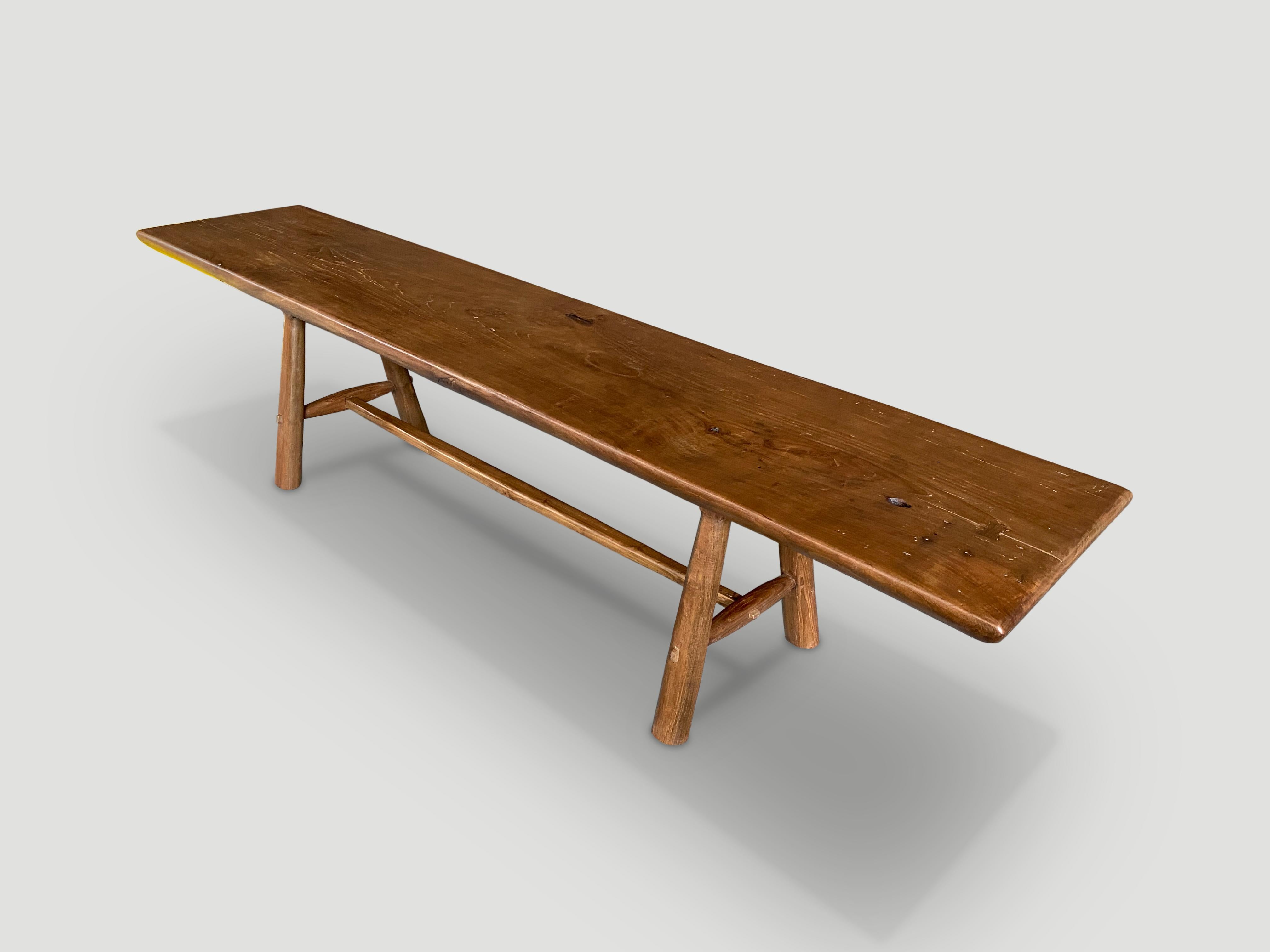 Mid-Century Modern Andrianna Shamaris Mid-Century Couture Bench For Sale