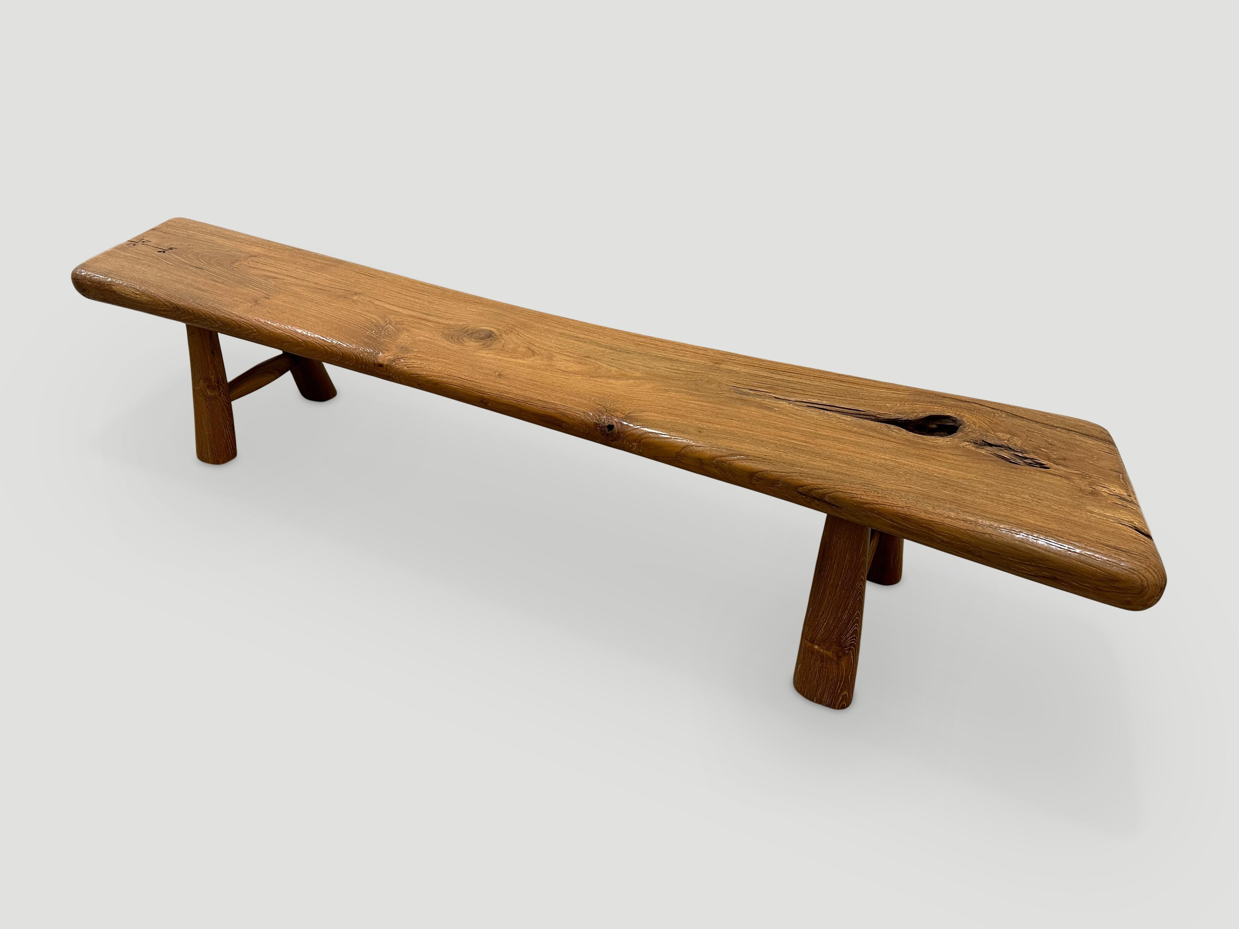 Mid-Century Modern Andrianna Shamaris Midcentury Couture Bench For Sale