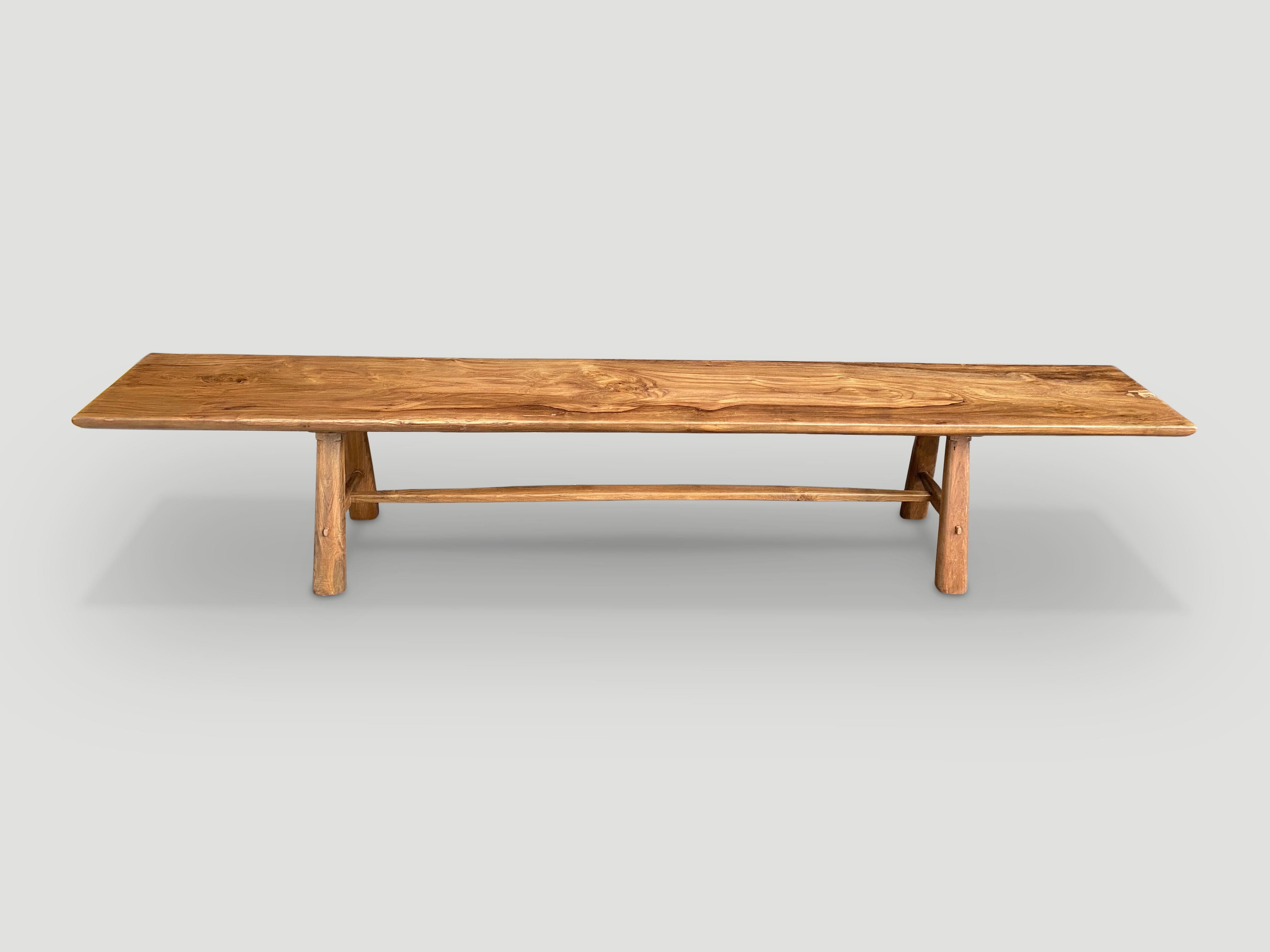 Andrianna Shamaris Mid-Century Couture Bench In Excellent Condition For Sale In New York, NY