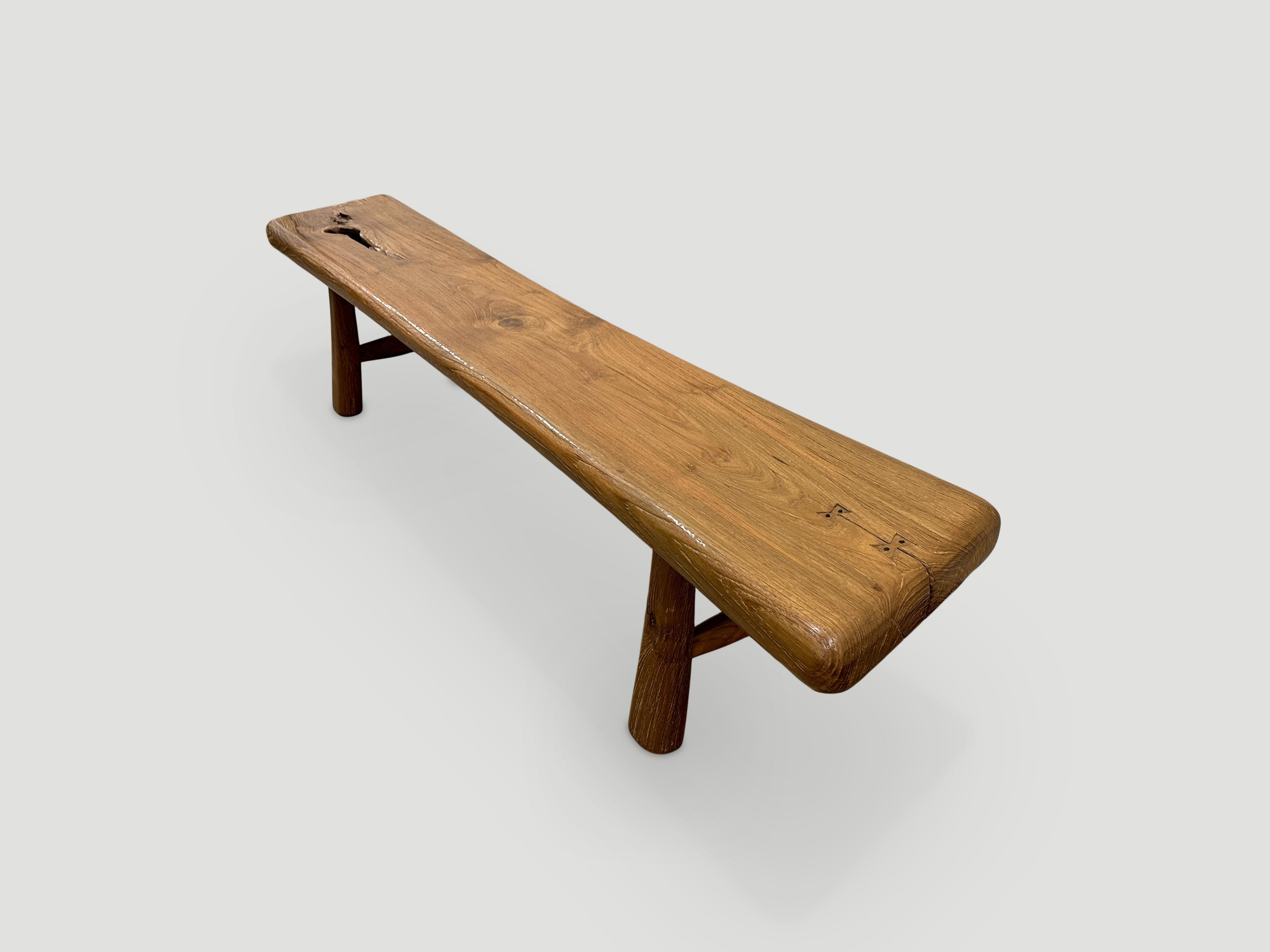Mid-20th Century Andrianna Shamaris Midcentury Couture Bench For Sale