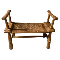 Andrianna Shamaris Mid Century Couture Bench With Arms