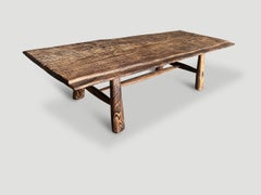 Andrianna Shamaris Handcrafted Teak Coffee Table, Mid-Century Style