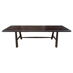 Andrianna Shamaris Midcentury Couture Espresso Stained Teak Wood Console Table