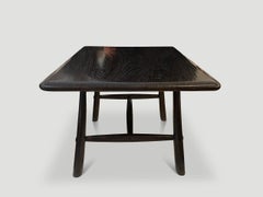 Andrianna Shamaris Mid Century Couture Espresso Stained Teak Wood Table