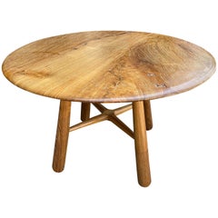 Andrianna Shamaris Couture Round Butterfly Teak Wood Inlay Table