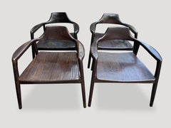 Andrianna Shamaris Midcentury Couture Set of Four Chairs