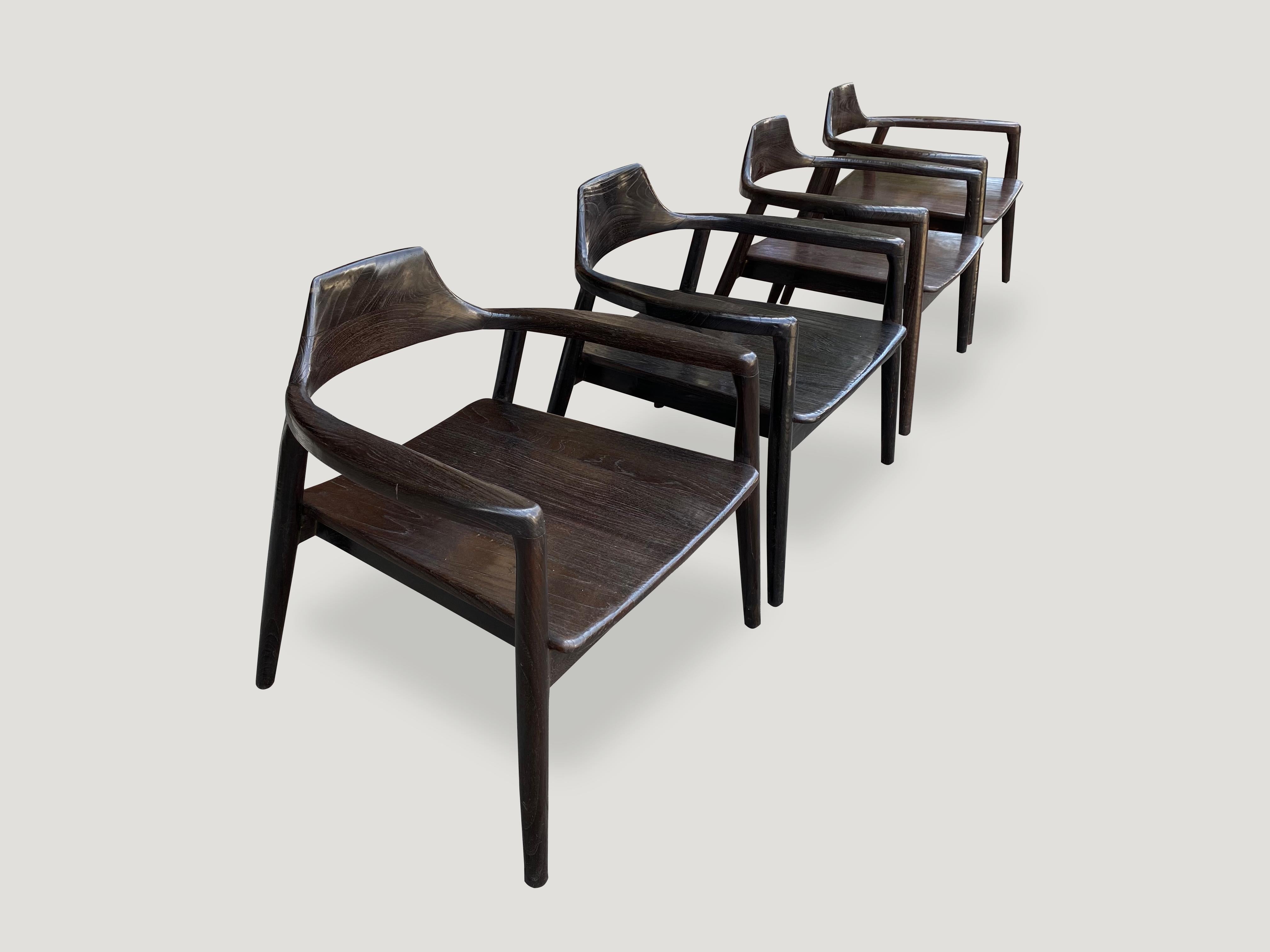 Mid-Century Modern Andrianna Shamaris Midcentury Couture Set of Four Chairs For Sale