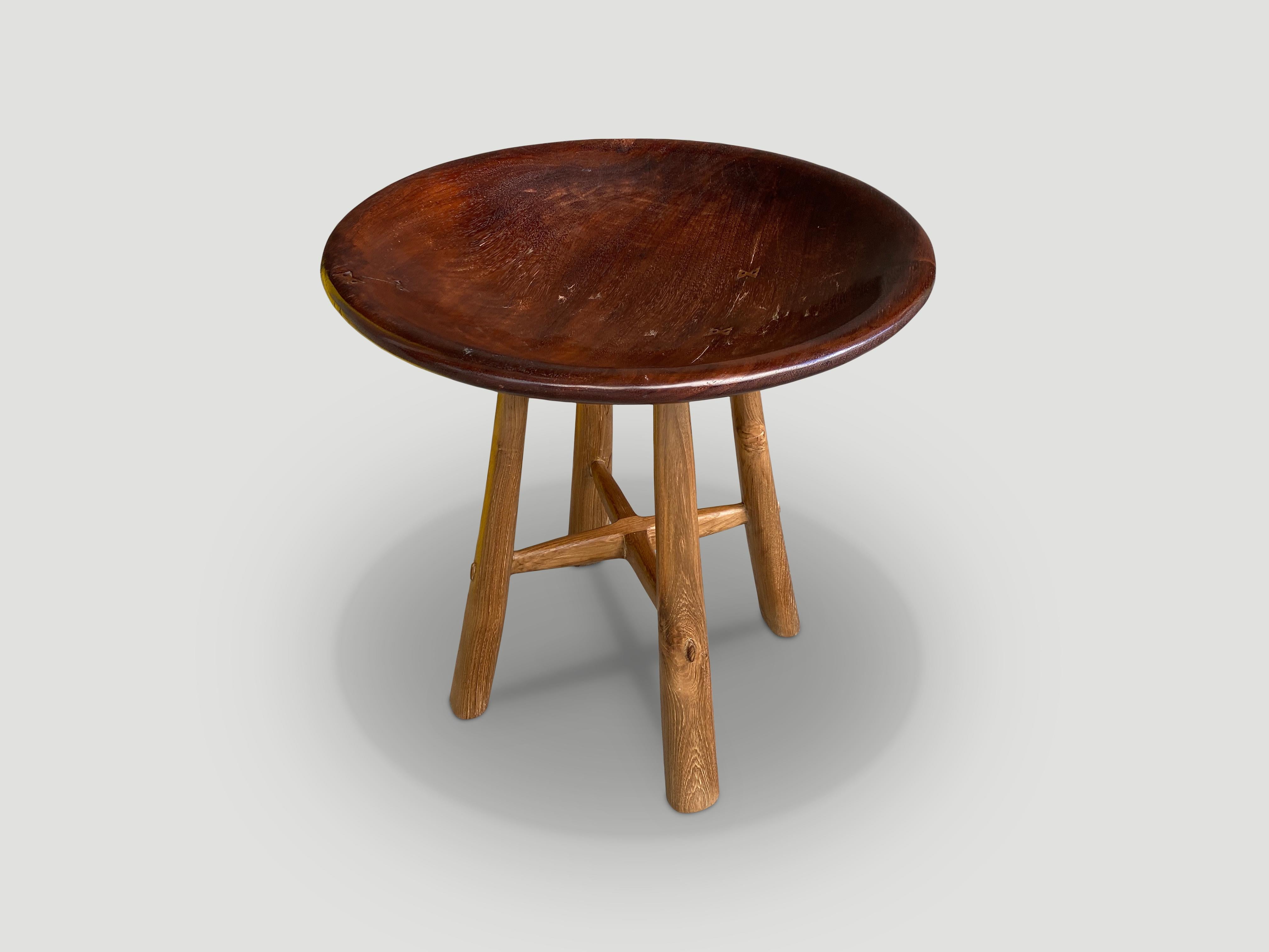 Mid-Century Modern Andrianna Shamaris Mid Century Couture Side Table For Sale