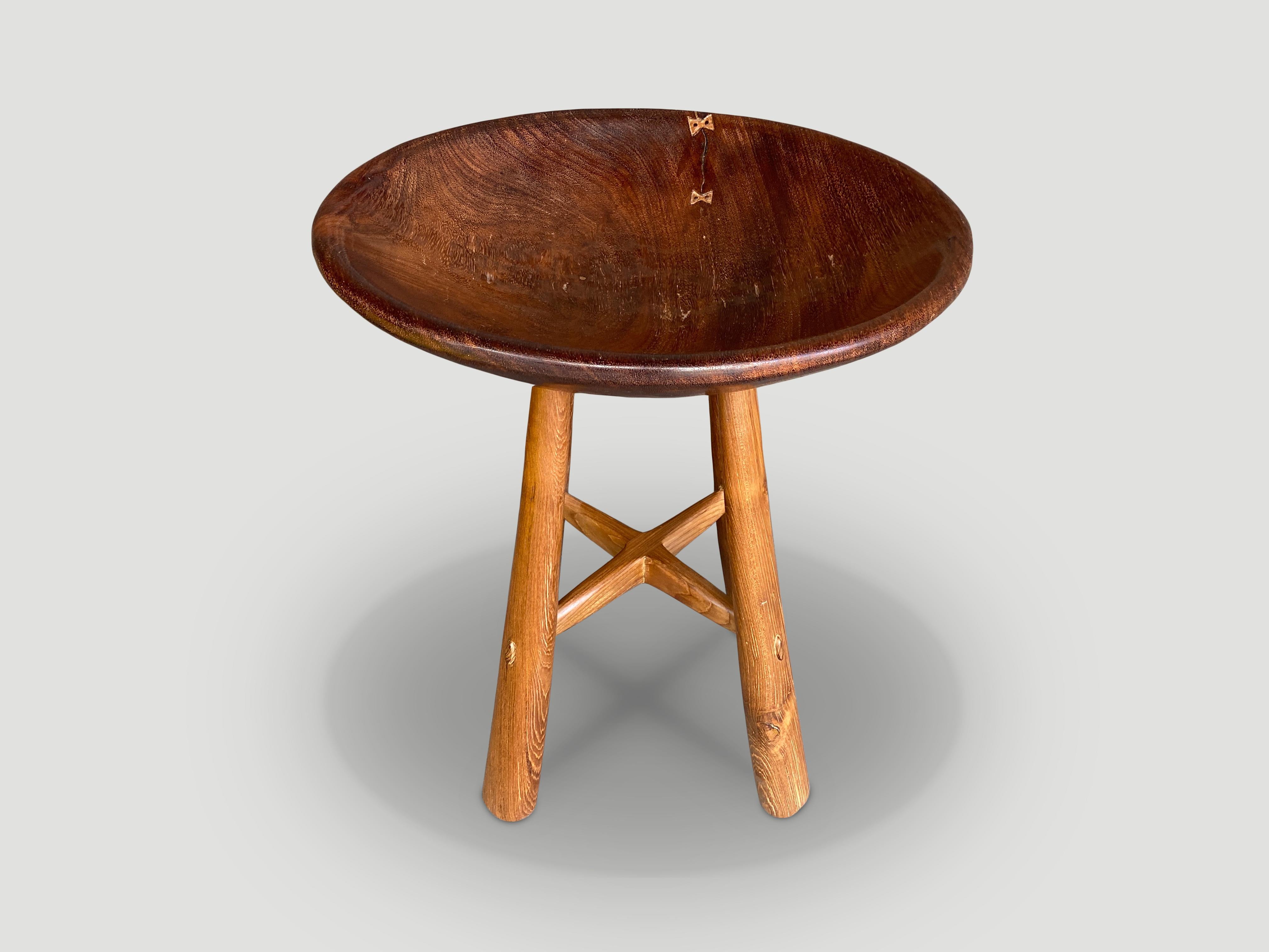 Andrianna Shamaris Mid-Century Couture Side Table In Excellent Condition For Sale In New York, NY