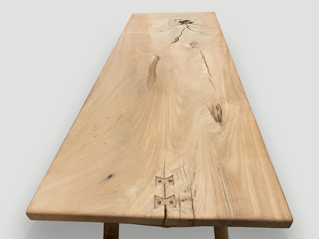 Wood Andrianna Shamaris Mid-Century Couture Table For Sale