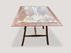 Andrianna Shamaris Midcentury Couture Teak Cocktail Table or Entry Table
