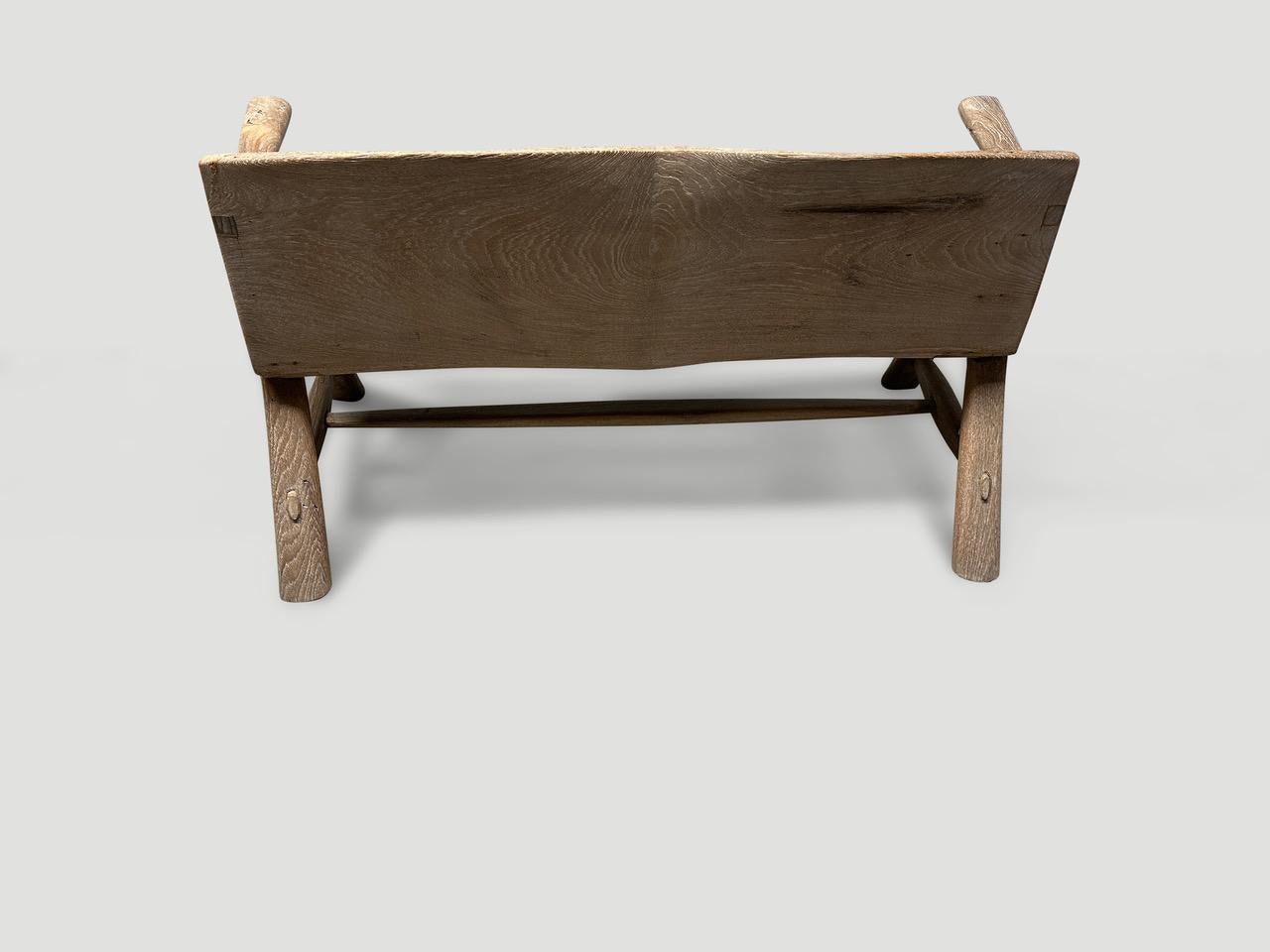 Mid-20th Century Andrianna Shamaris Mid Century Couture Teak Wood Bench For Sale