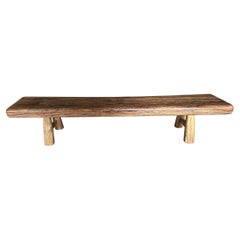 Andrianna Shamaris Panchina in legno di teak di stile Mid Century Couture