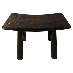 Panchina o sgabello in legno di teak di Andrianna Shamaris, stile "Couture" del Mid Century