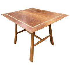 Andrianna Shamaris Mesa de cóctel o mesa de entrada de madera de teca de alta costura de mediados de siglo