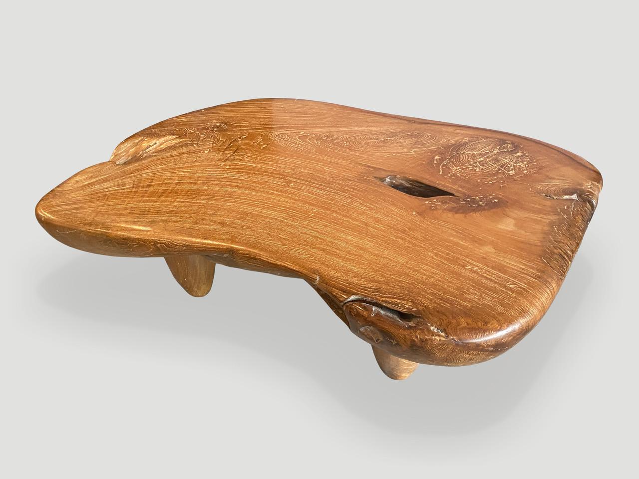 Table basse Andrianna Shamaris en bois de teck haute couture du milieu du siècle dernier en vente 7