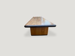 Andrianna Shamaris Midcentury Style Couture Teak Wood Coffee Table