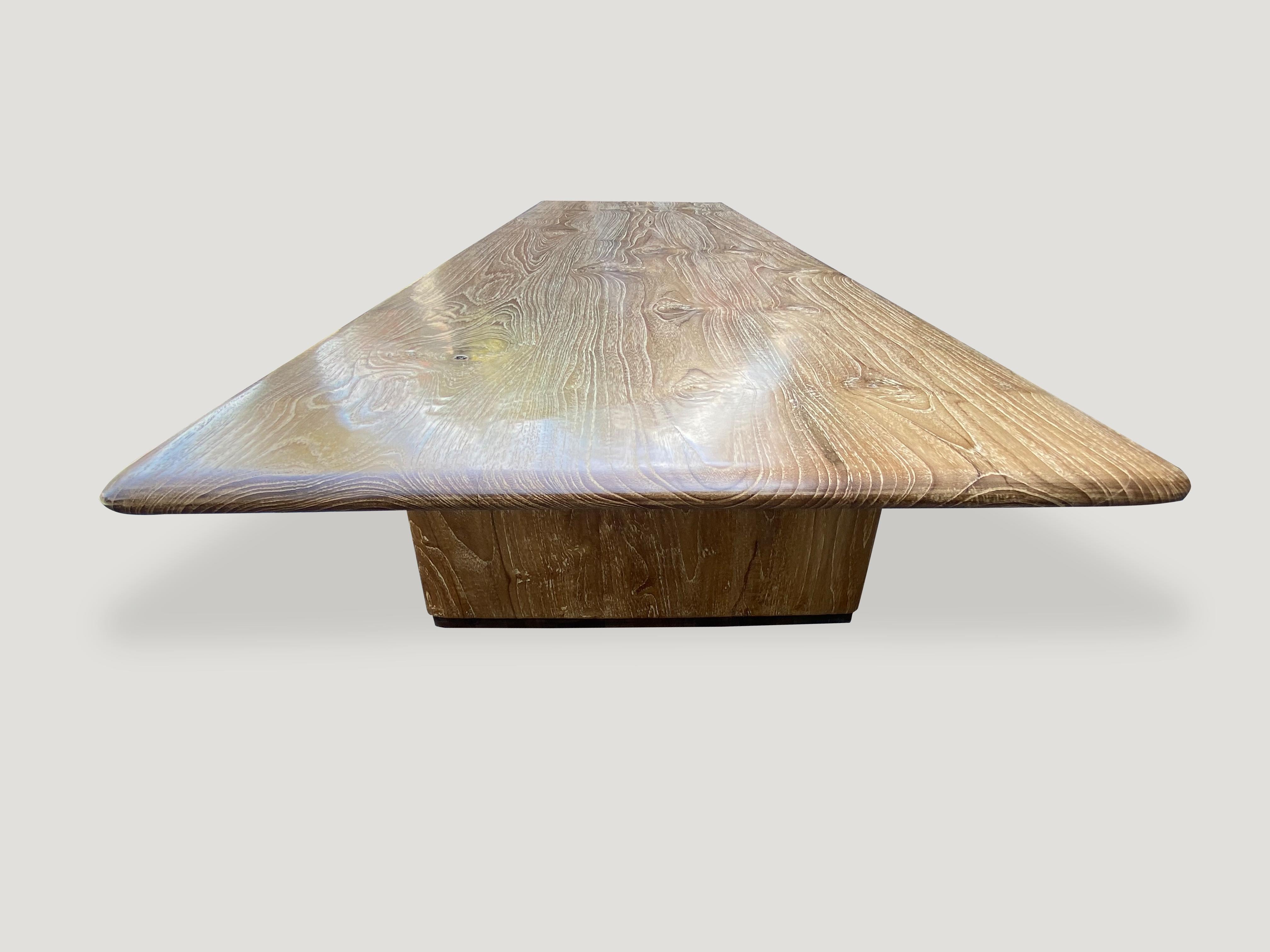 Mid-Century Modern Andrianna Shamaris Midcentury Style Couture Teak Wood Coffee Table For Sale