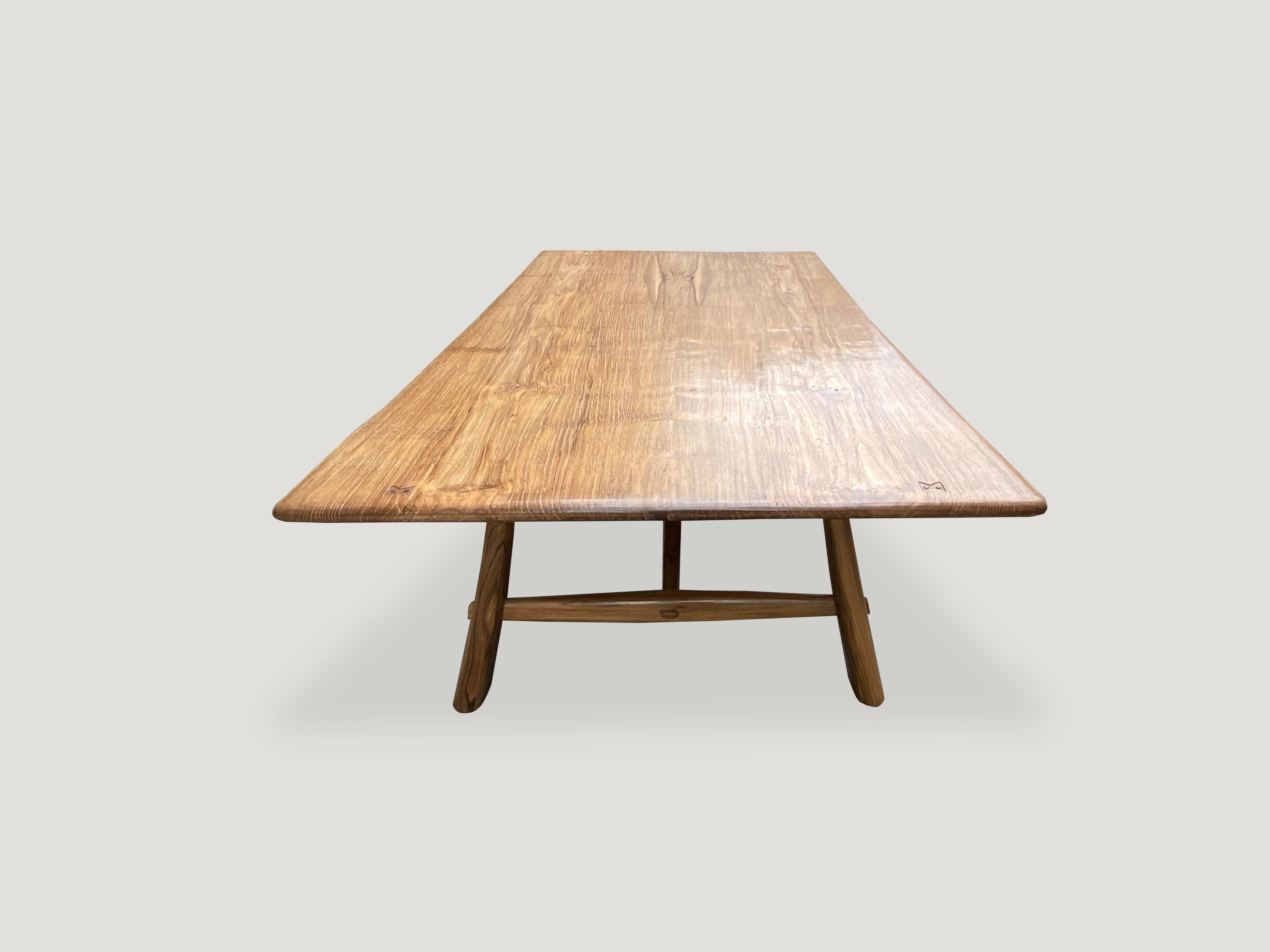 Andrianna Shamaris Midcentury Couture Teak Wood Dining Table For Sale 5