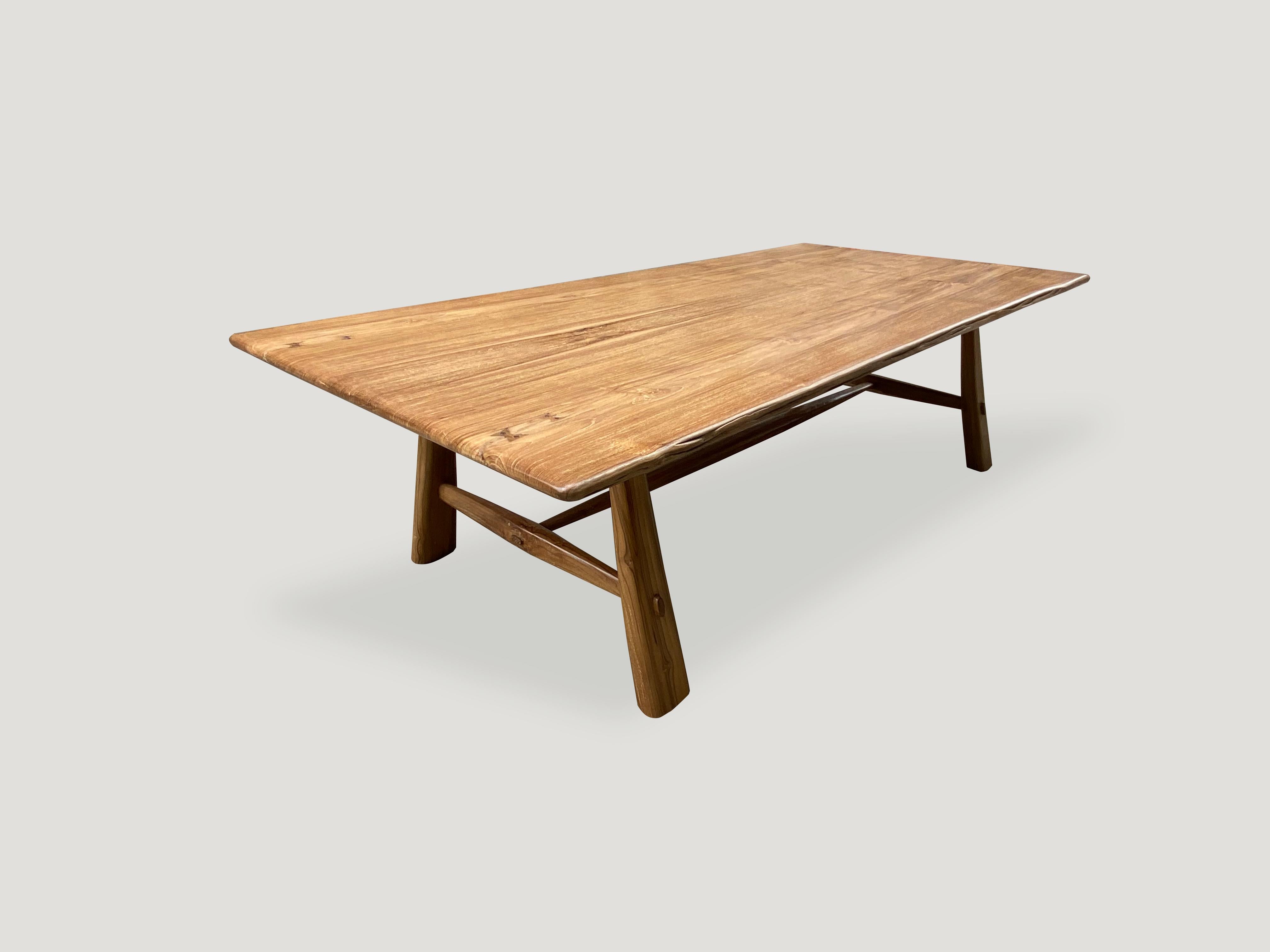 Andrianna Shamaris Midcentury Couture Teak Wood Dining Table For Sale 6