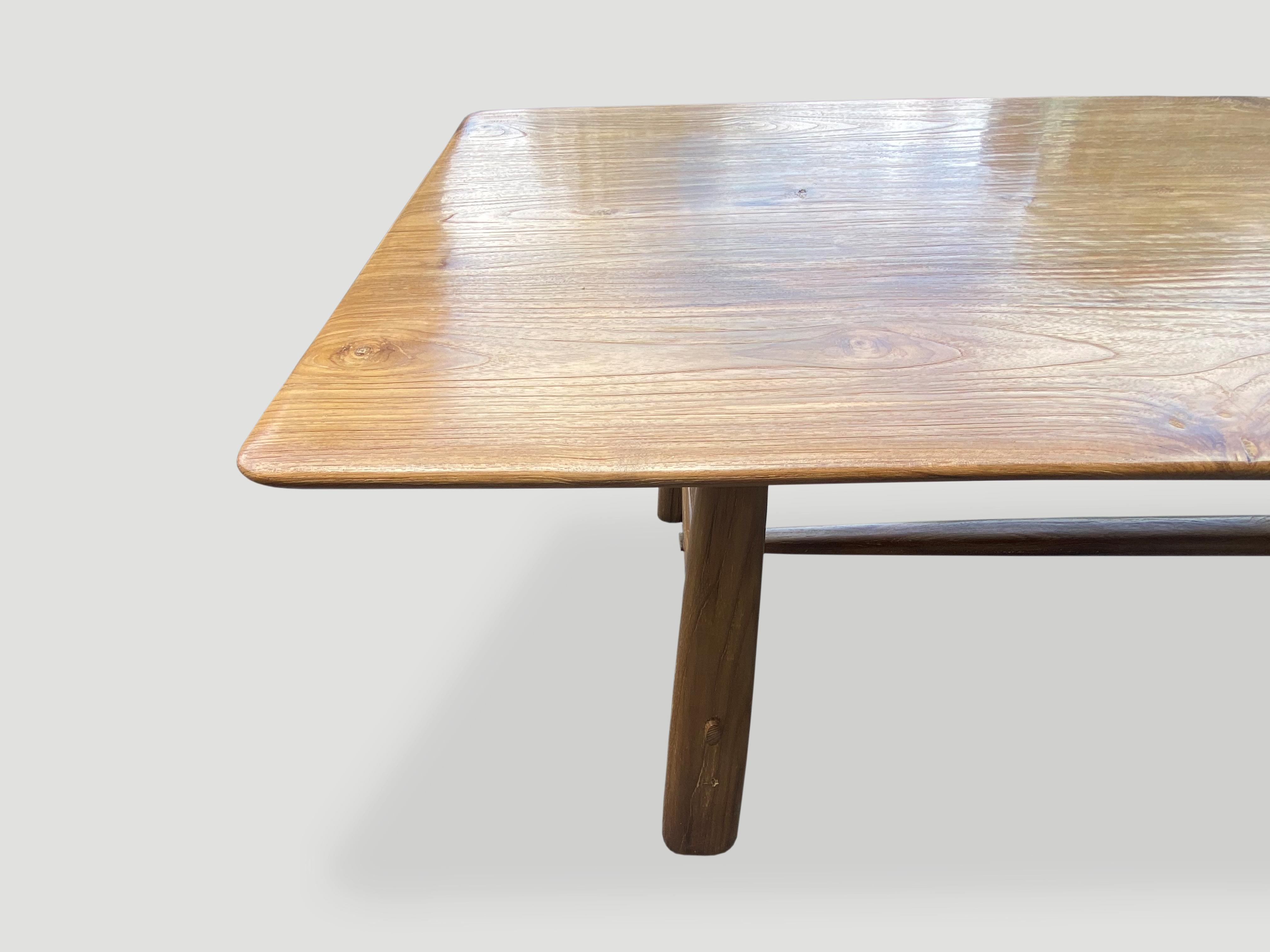 Andrianna Shamaris Midcentury Couture Teak Wood Dining Table For Sale 6