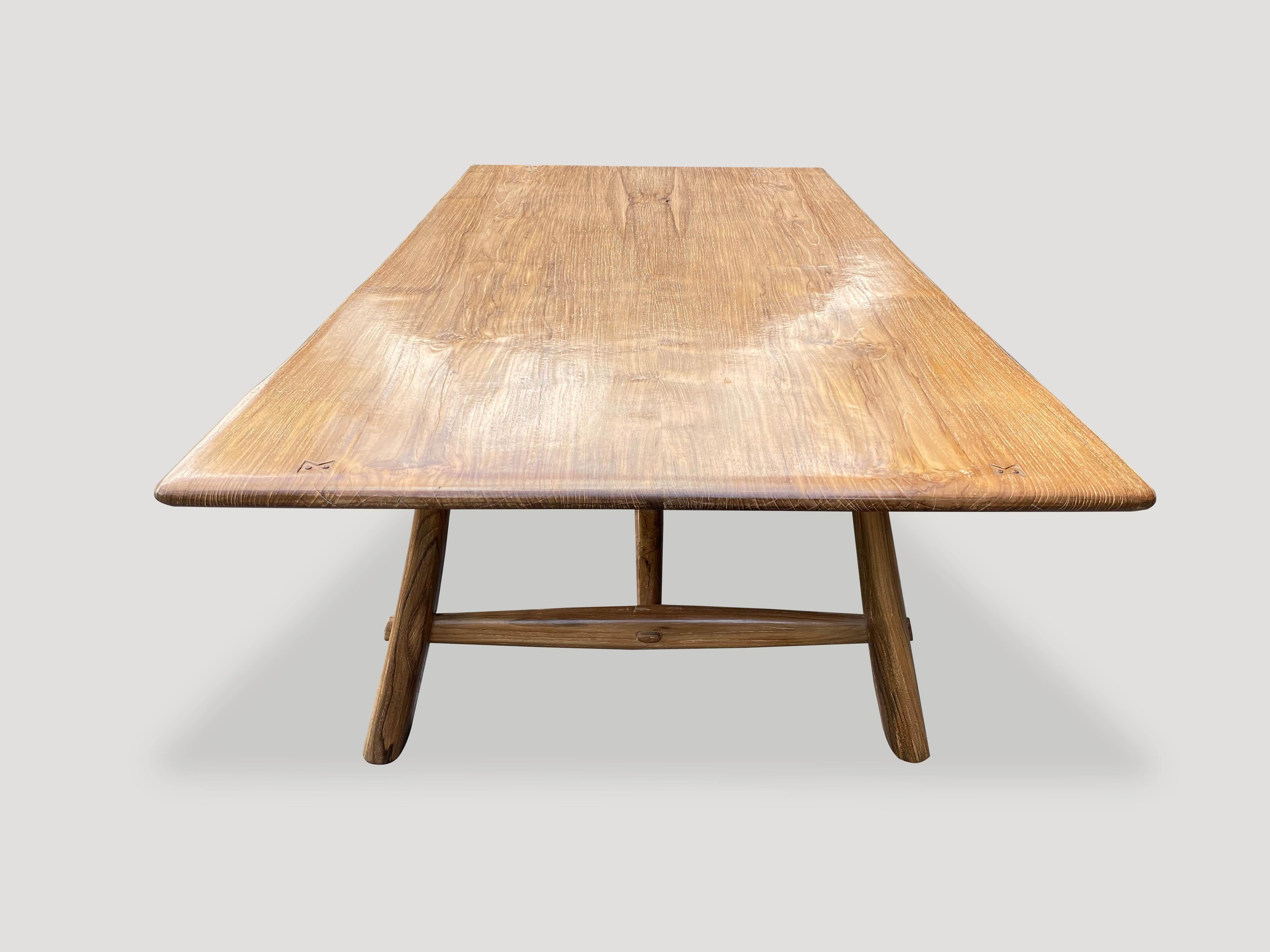 Mid-Century Modern Andrianna Shamaris Midcentury Couture Teak Wood Dining Table For Sale