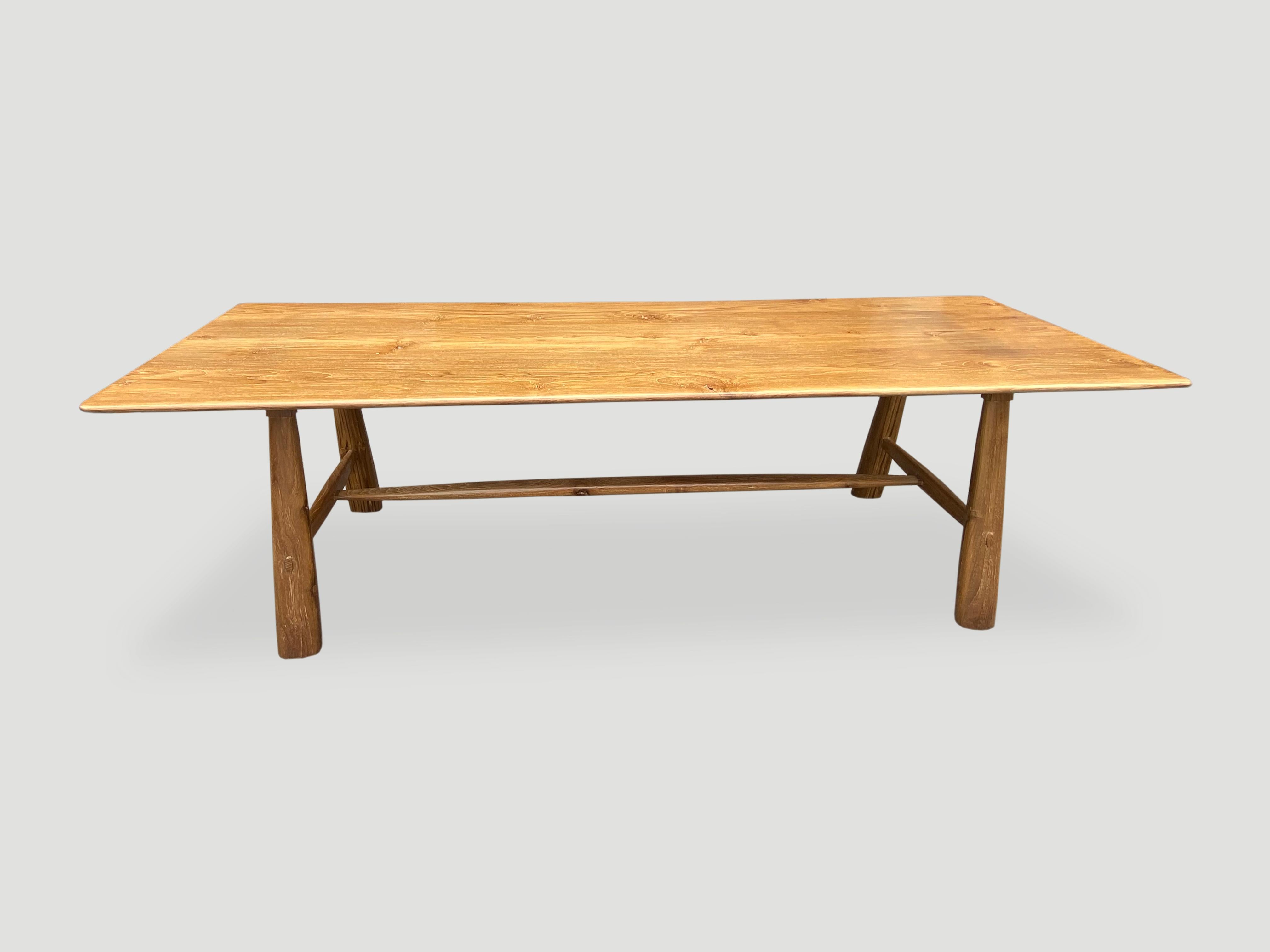 Mid-20th Century Andrianna Shamaris Midcentury Couture Teak Wood Dining Table For Sale