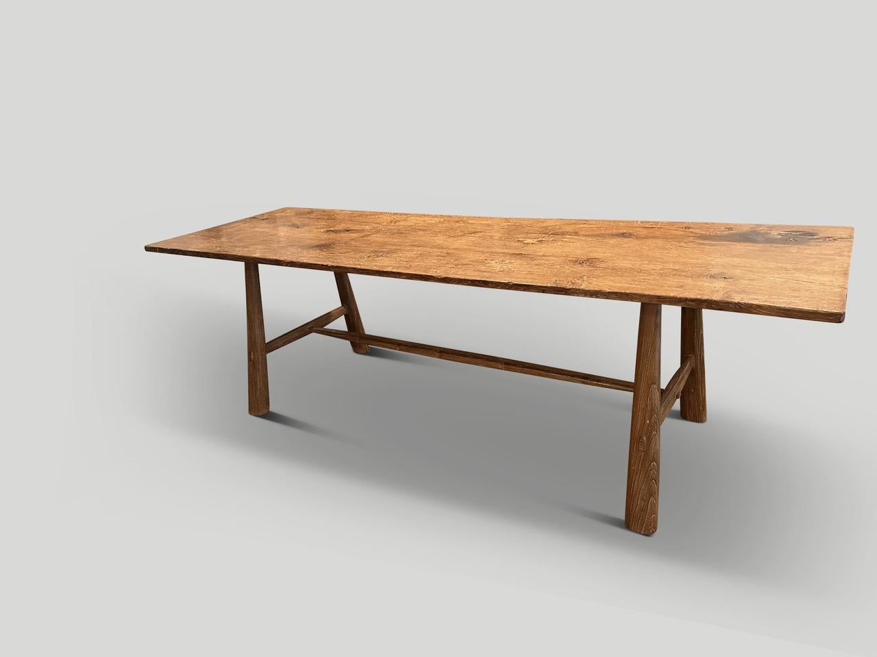 Andrianna Shamaris Midcentury Couture Teak Wood Dining Table For Sale 1