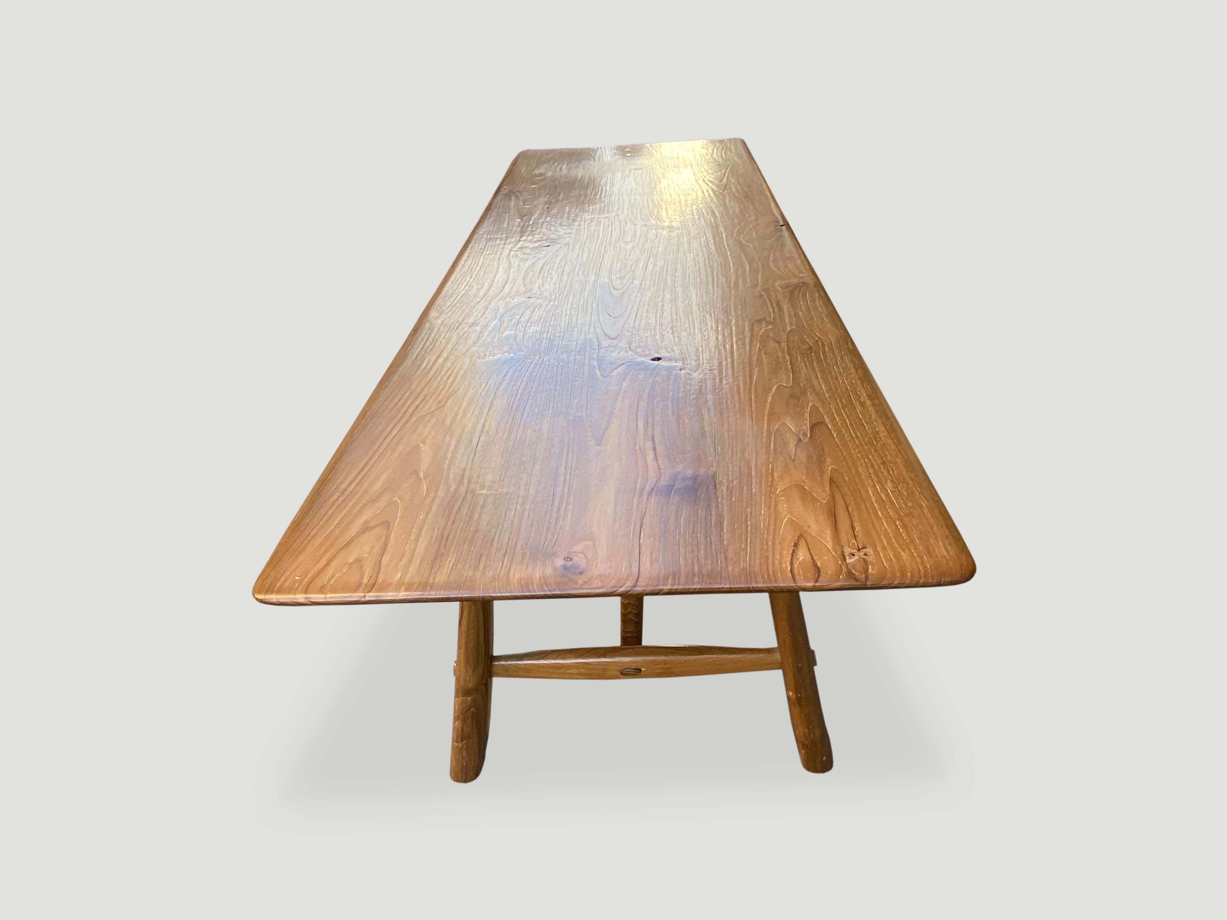 Andrianna Shamaris Midcentury Couture Teak Wood Dining Table For Sale 3